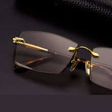 Load image into Gallery viewer, Natural Crystal Stone Sunglasses Man Rimless Glass Sun Glasses Woman Vintage Acetate Frame  UV400 Anti Scratch Oculos