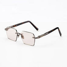 Load image into Gallery viewer, Natural Crystal Stone Sunglasses Woman Rimless Glass Sun Glasses Man Vintage  Metal Acetate Frame UV400 Anti Scratch