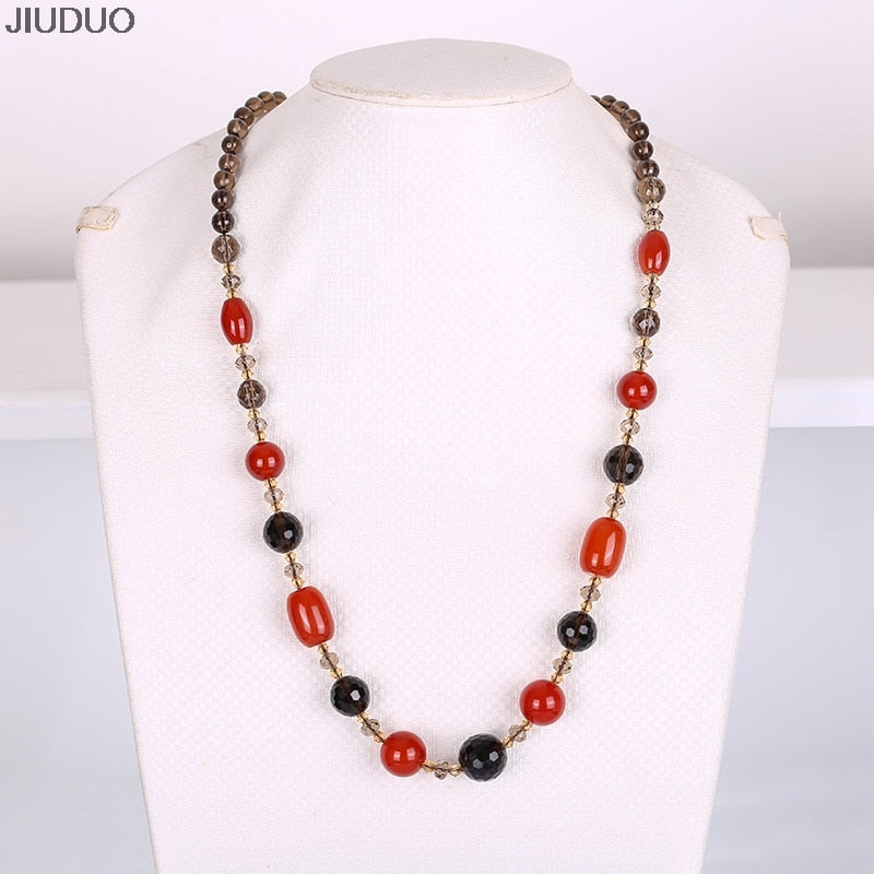 Natural Crystal agate Necklace Nattural Pearls Necklacef Women Fashion Crystal Chains Popular agate Jewelry For Necklace