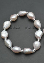 Load image into Gallery viewer, Natural Fresh Water Baroque Oval Pearl Beads Elastic Line Stretch Bracelet Fashion Jewelry