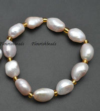 Load image into Gallery viewer, Natural Fresh Water Baroque Oval Pearl Beads Elastic Line Stretch Bracelet Fashion Jewelry
