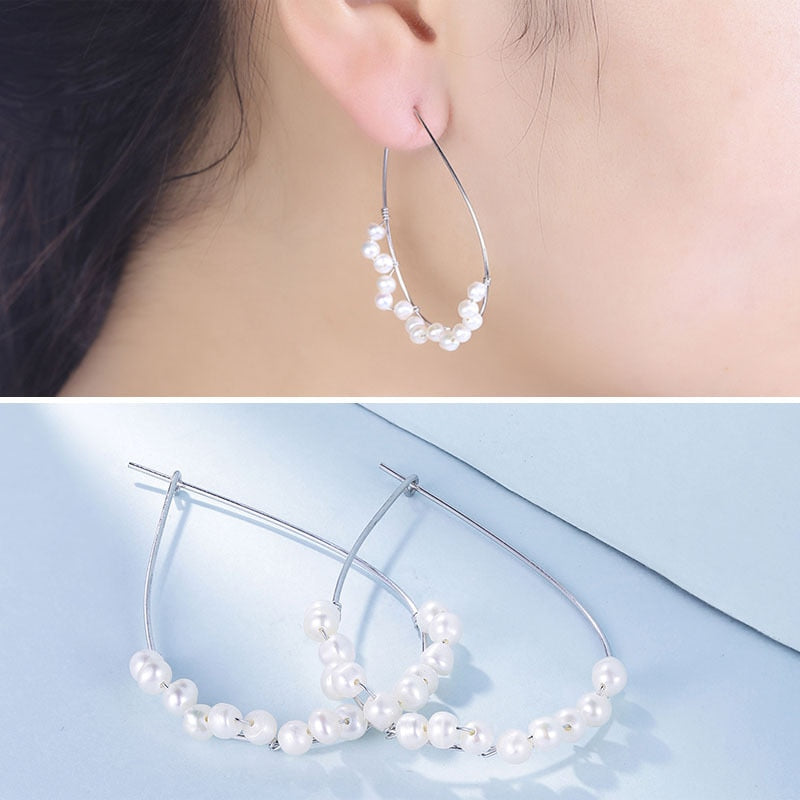 Natural Pearl Ear Crane Manufacturers Selling S925 Pure Silver A Sells Fashion Pearl Tremella Crane Factory