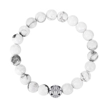 Load image into Gallery viewer, Natural Gemstone Rose Quartz Beads Elastic Charm Bracelet Solid 925 Sterling Silver Double Luck&amp;Long Life Silver Bead for Unisex