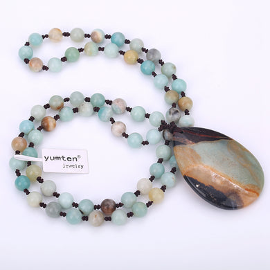 Pietra preziosa naturale Goccia d'acqua Collana lunga 70 cm Ciondolo colorato Agata Cristallo Gioielli Reiki Colgantes Mujer Moda Gioielleria raffinata 