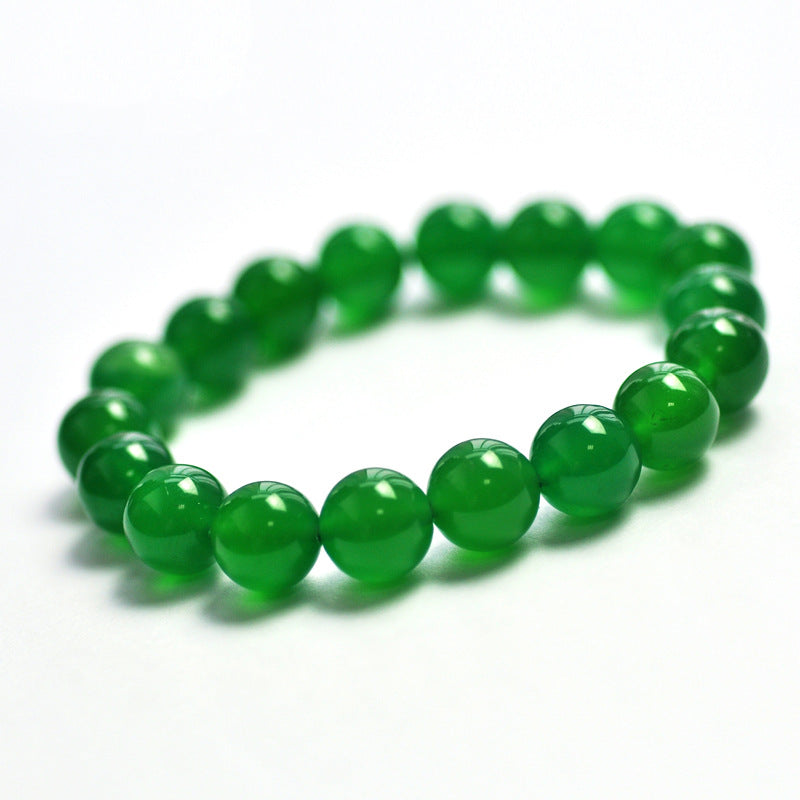 Natural Green Agate Beads Bracelets Natural GemStones BeadedElastic Line Bracelet Men Jewelry Women Bracelet Can Drop Shipping