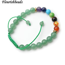 Load image into Gallery viewer, Natural Green Aventurine and Multi Stone Round Beads Chakra Bracelet Fashion Party Jewelry Gift