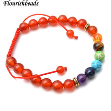 Load image into Gallery viewer, Natural Green Aventurine and Multi Stone Round Beads Chakra Bracelet Fashion Party Jewelry Gift