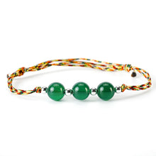 Load image into Gallery viewer, Natural Green Red Chalcedony Ethnic Adjustable Bracelet 925 Sterling Silver Beads Charm Bracelets for Lover Gift New Arrivals