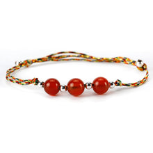 Load image into Gallery viewer, Natural Green Red Chalcedony Ethnic Adjustable Bracelet 925 Sterling Silver Beads Charm Bracelets for Lover Gift New Arrivals