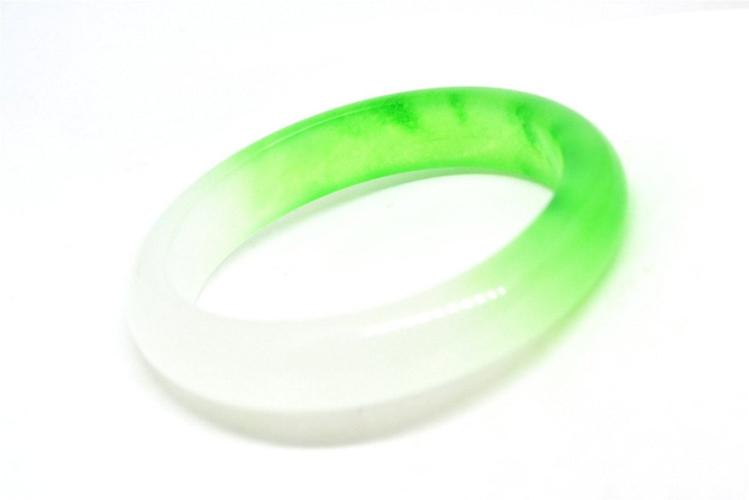 Natural Green White Jadeite Jade Bangle Bracelet Fashion Temperament Jewelry Gems Accessories Gifts Wholesale