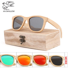 Carica l'immagine nel visualizzatore di Gallery, Natural HandMade Wood Bamboo Sunglasses Women And Mens Sunglasses Brand Designer Retro Polarized Women Sunglassses Factory Sales