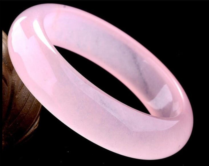 Natural Jade Grade A Ice Pink color Bangle New Pink Color Jade Bracelet Burma Jade Bangle For Woman Gifts Drop Shipping
