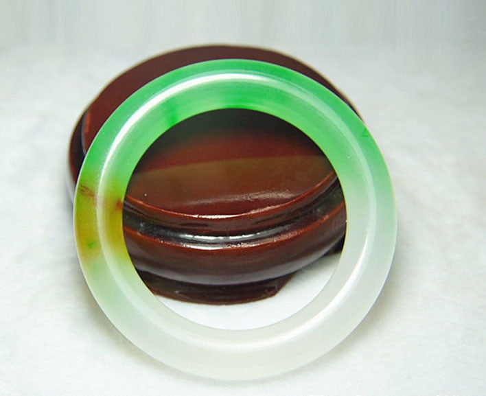 Natural Jade Grade A Ice Tricolor Bangle New Three-Color Jade Bracelet Burma Jade Bangle For Woman Gifts Drop Shipping