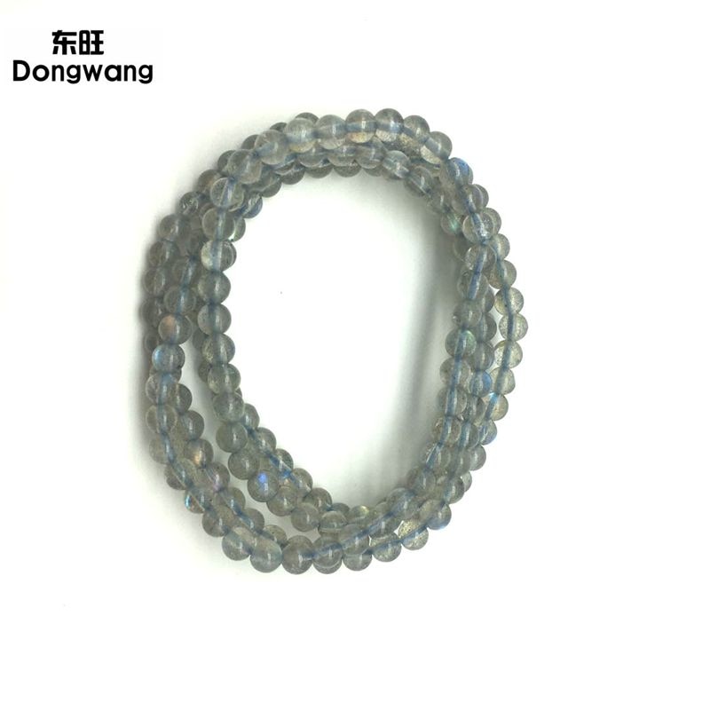 Natural Labradorite.Natural flash stone.Grey shimmering stone.4 ring bracelet.This is a 5mm model.