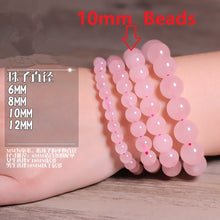 Load image into Gallery viewer, Natural Madagascar Rose Quartz Bracelets Round Beads Bangle Men Women Pink Crystal Quartz Gemstone Jewelry Love Energy Gift