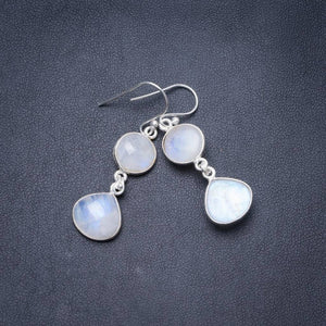 Natural Moonstone Handmade Unique 925 Sterling Silver Earrings 1.75 Y3558