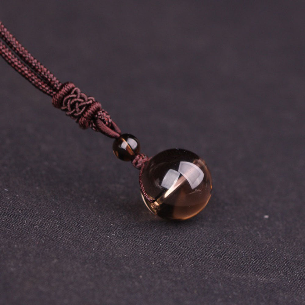 Natural Obsidian beads pendant Rainbow Eye Beads Ball Transfer Lucky Love necklace 16mm beads pendant jewelry women wholesale