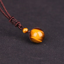 Load image into Gallery viewer, Natural Obsidian beads pendant Rainbow Eye Beads Ball Transfer Lucky Love necklace 16mm beads pendant jewelry women wholesale