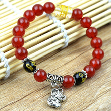 Load image into Gallery viewer, Natural Red Agate Beads Bracelet Fine GemStone Beaded Elastic Line Bracelet Men Jewelry Women Bracelet Can Drop Shipping
