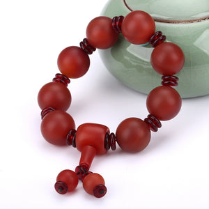 Natural Red Agates Stone Strand Healing Bracelets Round Beads Ornaments Classic Jewelry For Lover Mens Bracelet Gift 2018 Spring