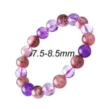 Load image into Gallery viewer, Natural Stone Lavender Crystal Bracelet For Man 6-12mm Colorful Round Beads Berloque Bracelets For Women Decoration Bangles