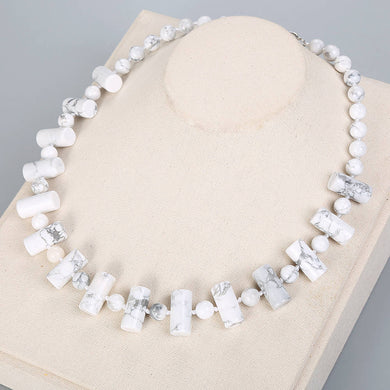 Natural Stone Necklace Women Magnesite Jewelry Vintage Star Ethnic Stone Angel Wing Necklace Channel Butterfly Collar