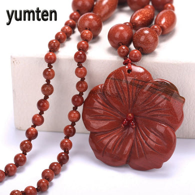 Natural Stone Pendant For Making Jewelry Flowers Charms 5*5cm Pendant Necklace Pop Style Collier Colar Chain Bijoux Love Gift