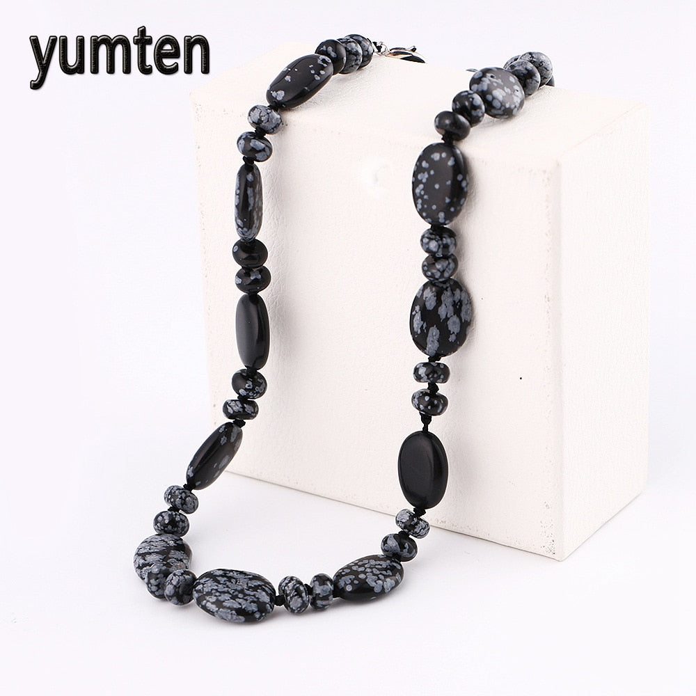 Natural Stone Pendant Necklace Handmade Alabaster Necklace Power Crystal Luna Sailor Moon Yoga Necklace For Women Jewelry Gift
