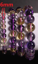 Load image into Gallery viewer, Natural Stones Ametrine Bracelet Citrine Amethyst Crystal Quartz Round Bead Men Women Bracelet Healing Energy Gift Lucky Jewelry