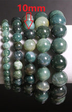 Load image into Gallery viewer, Natural Stones Aquatic Green Agate Bracelet Onyx Crystal Quartz Round Bead Men Women Bracelet Healing Energy Gift Lucky Jewelry
