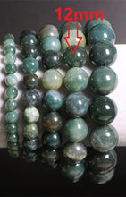 Load image into Gallery viewer, Natural Stones Aquatic Green Agate Bracelet Onyx Crystal Quartz Round Bead Men Women Bracelet Healing Energy Gift Lucky Jewelry