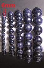 Carica l'immagine nel visualizzatore di Gallery, Natural Stones Blue Sandstone Bracelet Aventurine Crystal Quartz Round Bead Men Women Bracelet Healing Energy Gift Lucky Jewelry