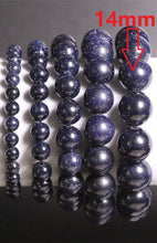 Carica l'immagine nel visualizzatore di Gallery, Natural Stones Blue Sandstone Bracelet Aventurine Crystal Quartz Round Bead Men Women Bracelet Healing Energy Gift Lucky Jewelry