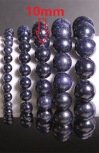 Carica l'immagine nel visualizzatore di Gallery, Natural Stones Blue Sandstone Bracelet Aventurine Crystal Quartz Round Bead Men Women Bracelet Healing Energy Gift Lucky Jewelry
