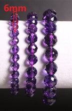 Load image into Gallery viewer, Natural Stones Brazil Amethyst Bracelet 64 Facet Purple Crystal Quartz Round Bead Men Women Bracelet Healing Energy Gift Jewelry