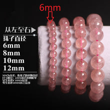 Carica l'immagine nel visualizzatore di Gallery, Natural Stones Brazil Strawberry Quartz Bracelet Pink Red Crystal Round Beads Men Women Bracelet Healing Energy Gift Jewelry