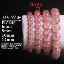 Carica l'immagine nel visualizzatore di Gallery, Natural Stones Brazil Strawberry Quartz Bracelet Pink Red Crystal Round Beads Men Women Bracelet Healing Energy Gift Jewelry