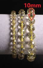 Load image into Gallery viewer, Natural Stones Citrine Bracelet 64 Facet Yellow Crystal Quartz Round Bead Men Women Bracelet Healing Energy Gift Lucky Jewelry