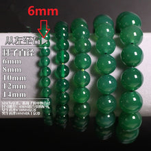 Load image into Gallery viewer, Natural Stones Green Agate Bracelet Onyx Crystal Quartz Round Bead Men Women Bracelet Healing Reiki Energy Gift Lucky Jewelry