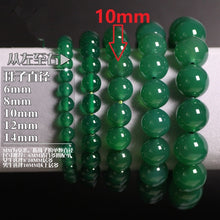 Load image into Gallery viewer, Natural Stones Green Agate Bracelet Onyx Crystal Quartz Round Bead Men Women Bracelet Healing Reiki Energy Gift Lucky Jewelry