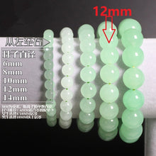 Carica l'immagine nel visualizzatore di Gallery, Natural Stones Green Chalcedony Bracelet Crystal Quartz Round Bead Men Women Bracelet Healing Reiki Energy Gift Lucky Jewelry