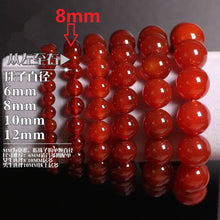 Carica l'immagine nel visualizzatore di Gallery, Natural Stones Red Agate Bracelet Onyx Crystal Quartz Round Bead Men Women Bracelet Healing Energy Gift Lucky Jewelry