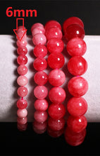 Load image into Gallery viewer, Natural Stones Red Chalcedony Bracelet White Crystal Quartz Round Bead Men Women Bracelet Healing Energy Gift Lucky Jewelry
