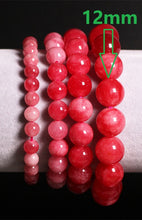 Load image into Gallery viewer, Natural Stones Red Chalcedony Bracelet White Crystal Quartz Round Bead Men Women Bracelet Healing Energy Gift Lucky Jewelry