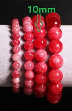 Load image into Gallery viewer, Natural Stones Red Chalcedony Bracelet White Crystal Quartz Round Bead Men Women Bracelet Healing Energy Gift Lucky Jewelry