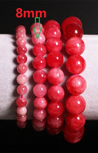 Load image into Gallery viewer, Natural Stones Red Chalcedony Bracelet White Crystal Quartz Round Bead Men Women Bracelet Healing Energy Gift Lucky Jewelry
