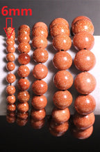Carica l'immagine nel visualizzatore di Gallery, Natural Stones Red Goldstone Bracelet Aventurine Crystal Quartz Round Bead Men Women Bracelet Healing Energy Gift Lucky Jewelry