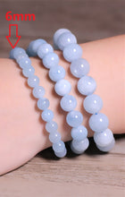Load image into Gallery viewer, Natural Stones Sky Blue Aquamarine Bracelet Crystal Quartz Round Bead Men Women Bracelet Healing Energy Gift Lucky Love Jewelry