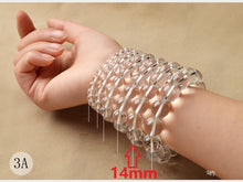 Carica l'immagine nel visualizzatore di Gallery, Natural Stones White Clear Quartz Crystal Bracelet Crystal Quartz Round Bead Men Women Bracelet Energy Gift Lucky Jewelry