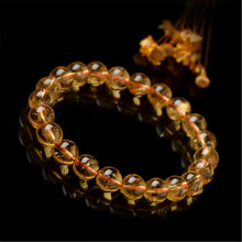 Load image into Gallery viewer, Natural Stones Yellow Brazil Citrine Bracelets Round Beads Bangle Creastly Material Men Women Crystal Jewelry Love Energy Gift